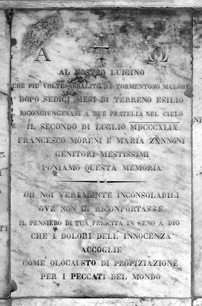 lastra tombale - produzione toscana (sec. XIX)