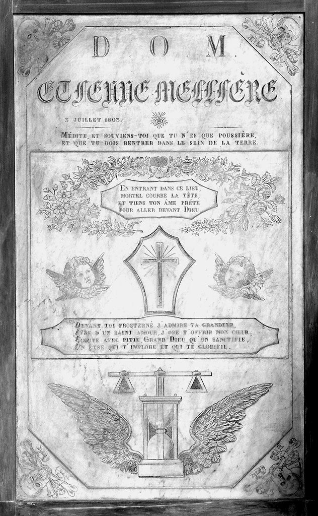 lapide tombale - produzione toscana (sec. XIX)