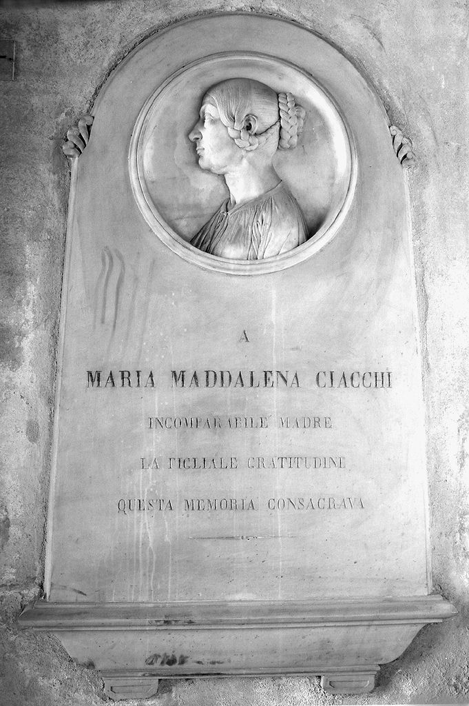 ritratto di Maria Maddalena Ciacchi (stele funeraria) - ambito toscano (sec. XIX)