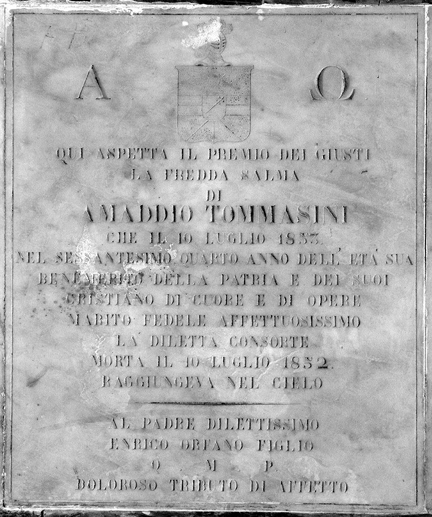 lapide tombale - produzione toscana (sec. XIX)