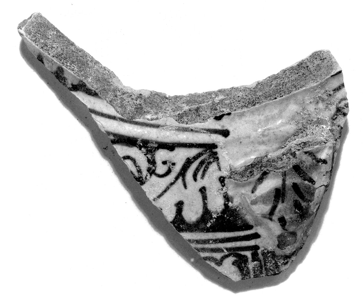 piatto, frammento - manifattura toscana (sec. XV)