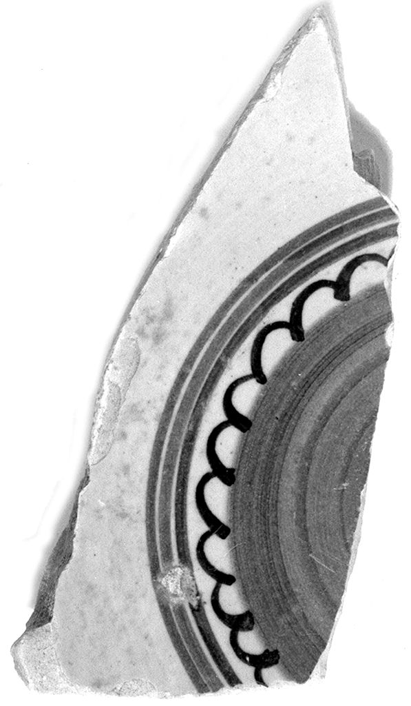 piatto, frammento - manifattura toscana (ultimo quarto sec. XV)