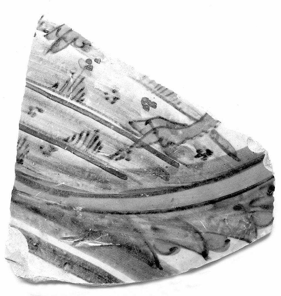 piatto, frammento - manifattura toscana (sec. XV)