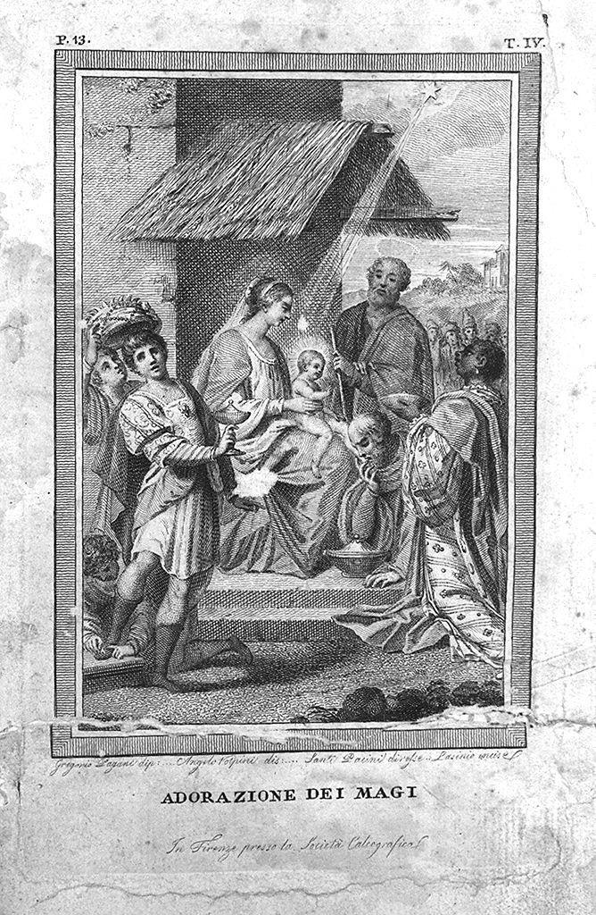 adorazione dei Re Magi (stampa) di Lasinio Carlo, Volpini Angelo, Pagani Gregorio (sec. XVIII)
