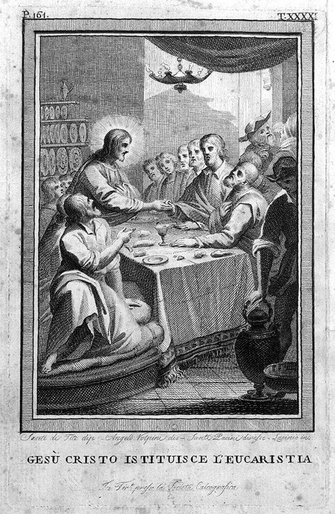 ultima cena (stampa) di Lasinio Carlo, Volpini Angelo, Santi di Tito (sec. XVIII)