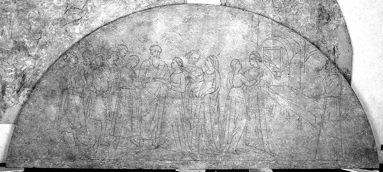 Rachele e Lia (sinopia) - ambito fiorentino (sec. XV)