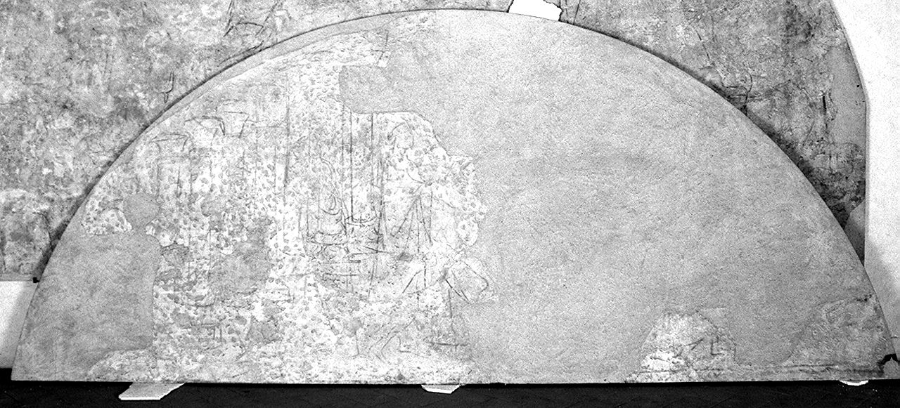 nozze dei figli di Terach (sinopia, frammento) - ambito fiorentino (sec. XV)