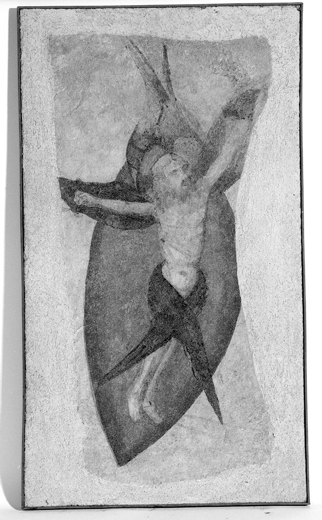 Cristo crocifisso in forma di serafino (dipinto, frammento) - ambito fiorentino (sec. XV)