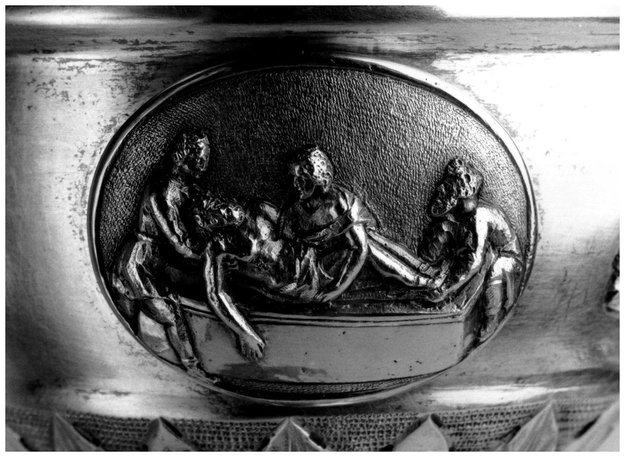 deposizione di Cristo nel sepolcro (placchetta, elemento d'insieme) di Guadagni Gaetano (bottega) (XIX)