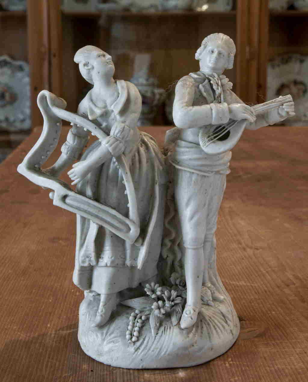 coppia di suonatori (gruppo scultoreo) di Manifattura Antonibon (XVIII-XIX)