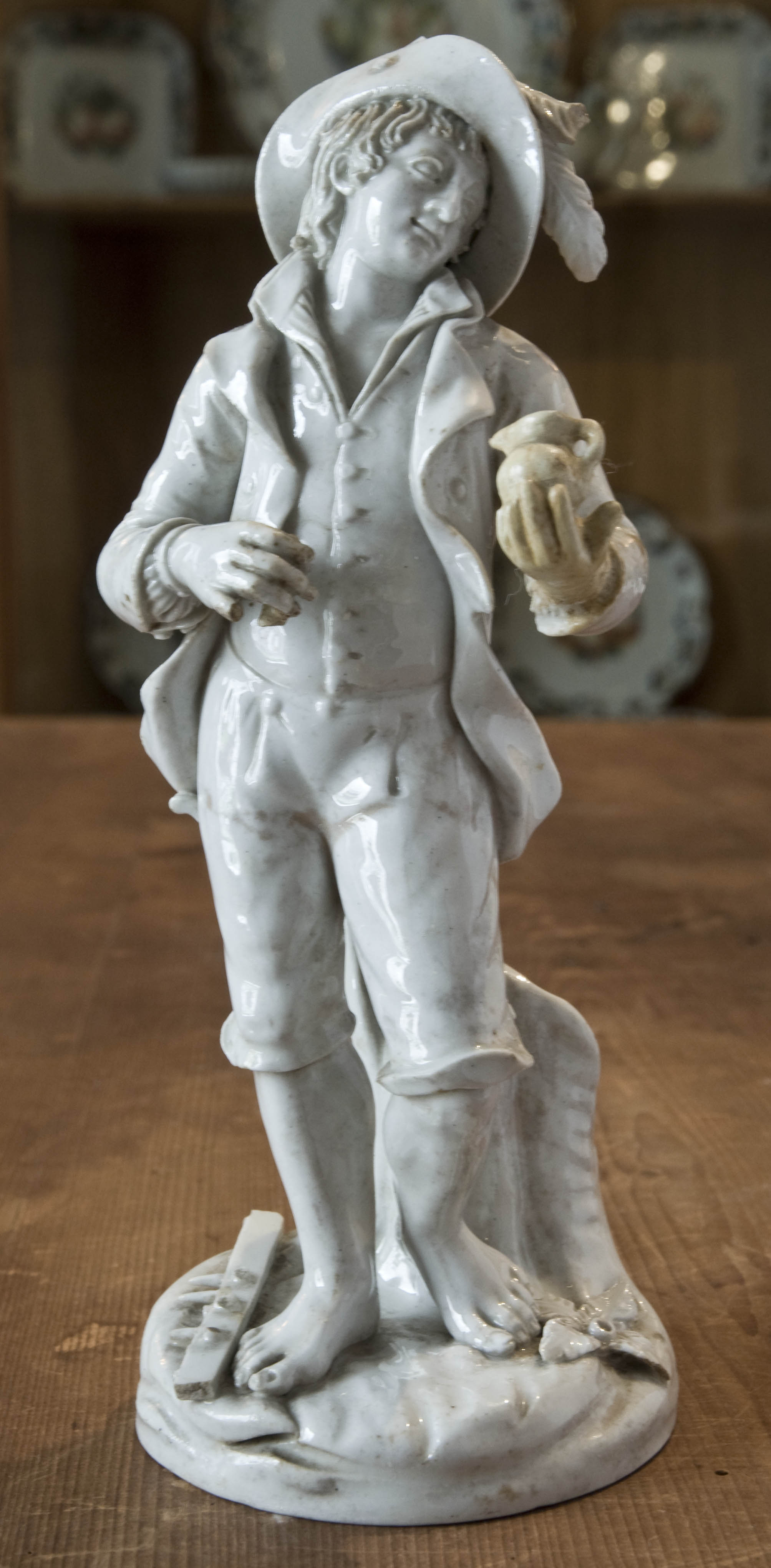 contadino con brocca (statuetta) di Manifattura Antonibon (XVIII-XIX)