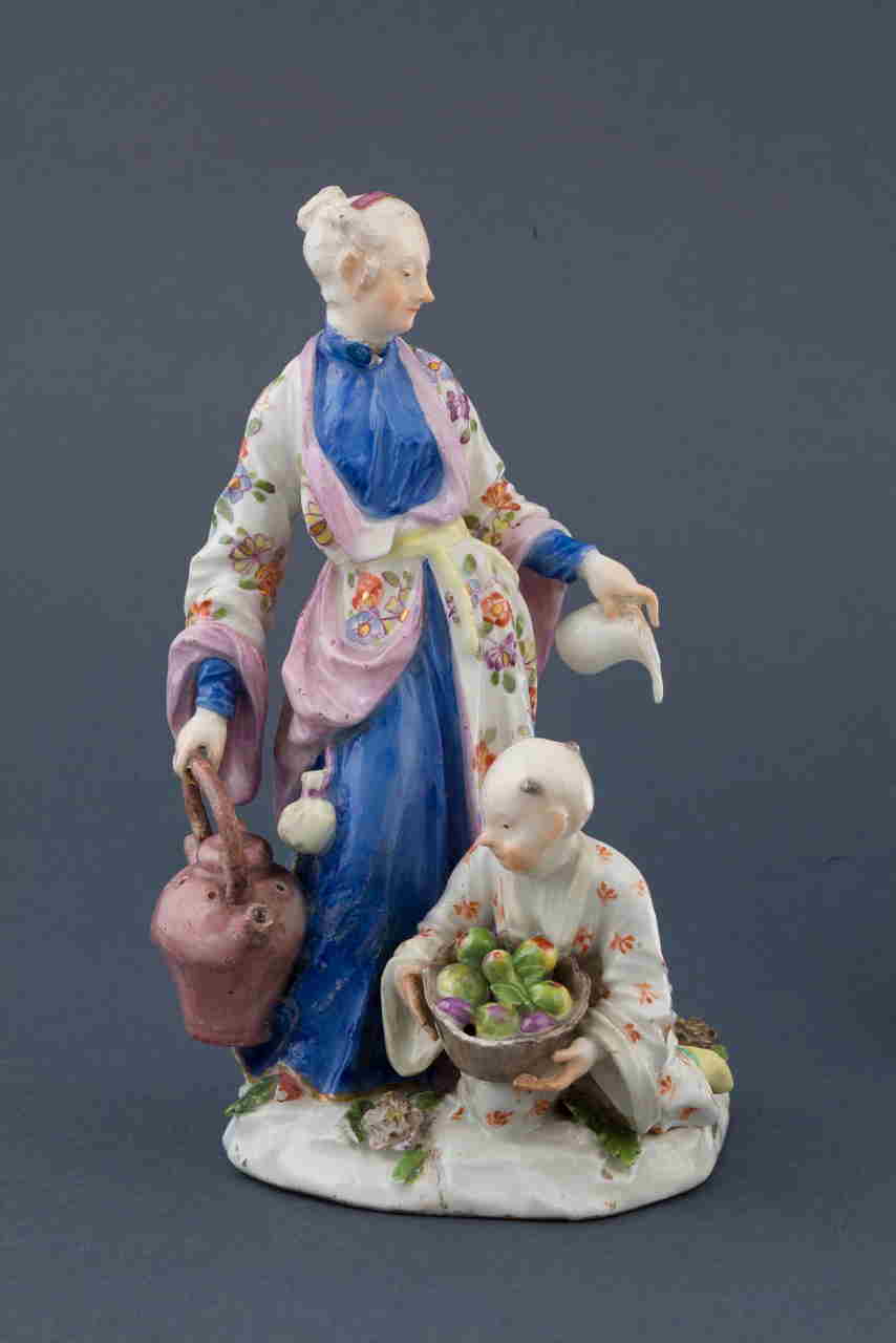 La cinesina, figura femminile con bambino (statuetta) di Manifattura di Meissen (XVIII)