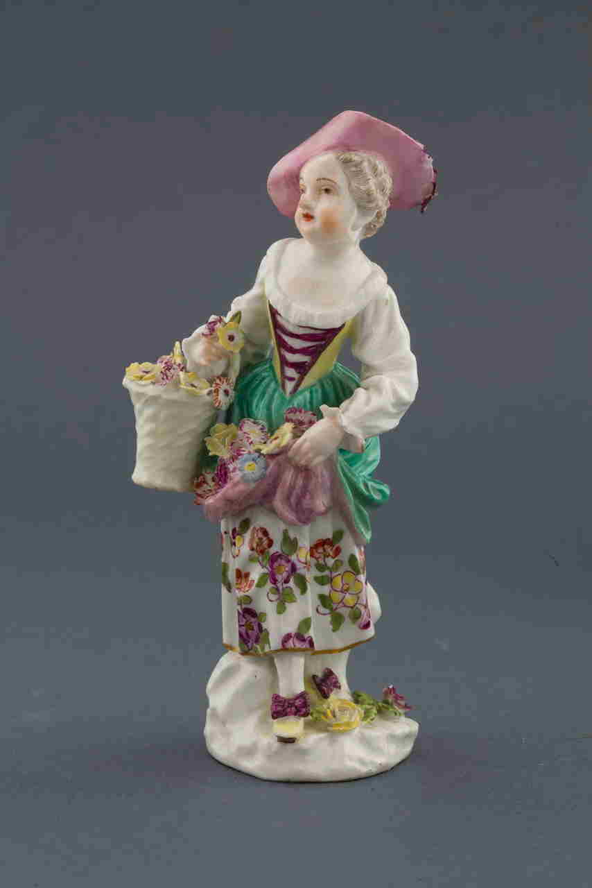 giardiniera con cesto di fiori (statuetta) di Manifattura di Meissen (XVIII)