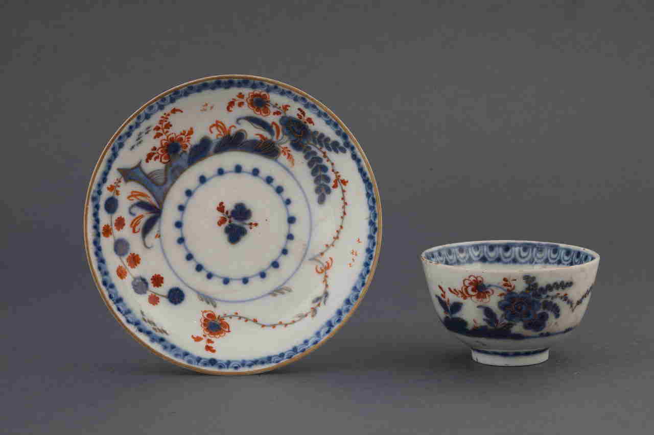 motivi decorativi geometrici e vegetali (chicchera) di Manifattura Antonibon (XVIII)