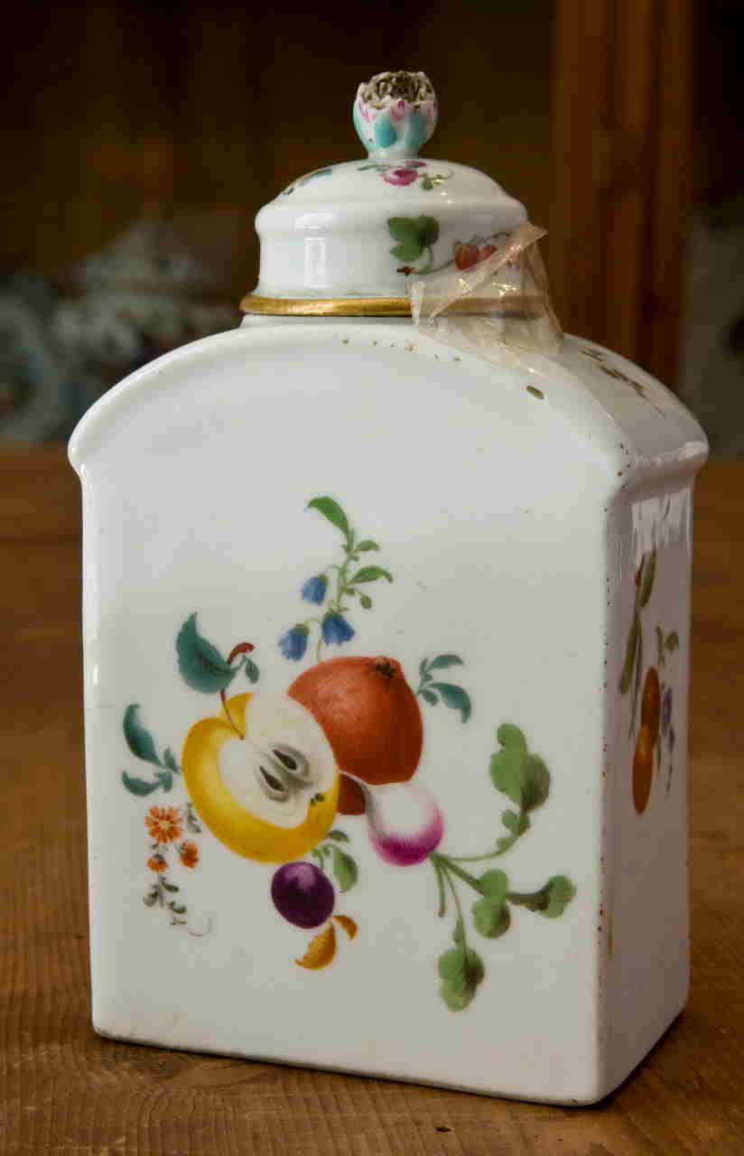 fiori e frutta (scatola da tè) di Manifattura di Meissen (XVIII)