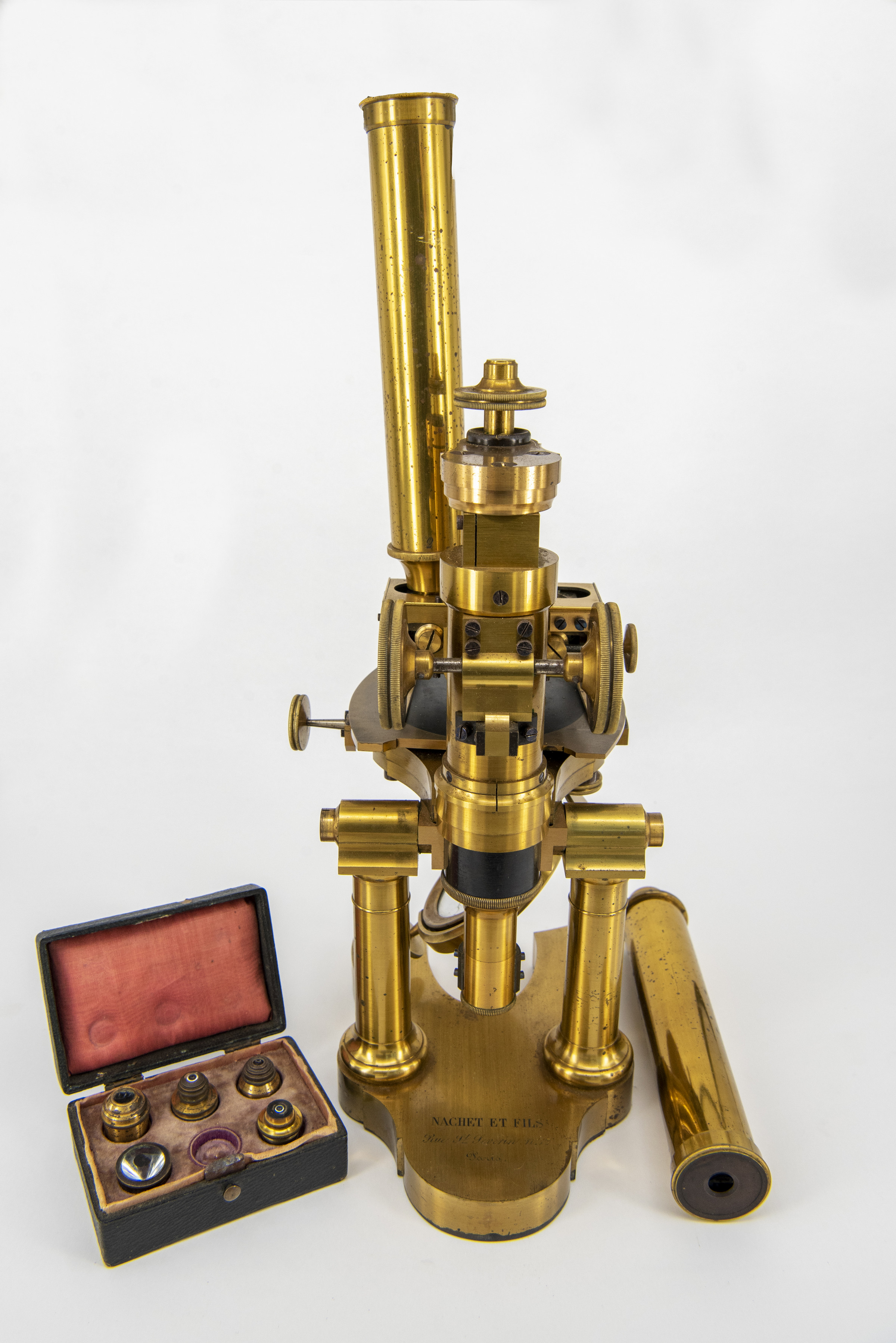 microscopio, stereo Nanche et Fils (seconda metà sec. XIX)