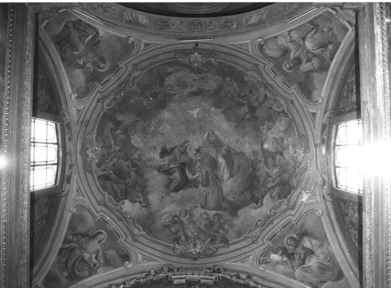 incoronazione di Maria Vergine (dipinto, elemento d'insieme) di Trecourt Luigi detto Luigi Trecourt da Bergamo (sec. XIX)