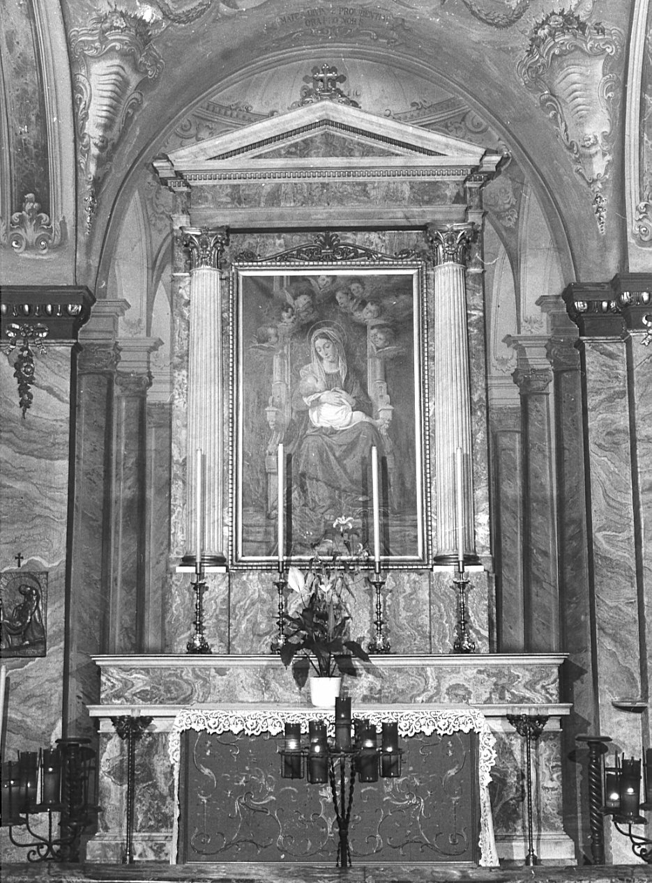 quadratura architettonica (decorazione pittorica, opera isolata) di Grandi Giovanni Battista (attribuito), Grandi Gerolamo (attribuito) (sec. XVIII)