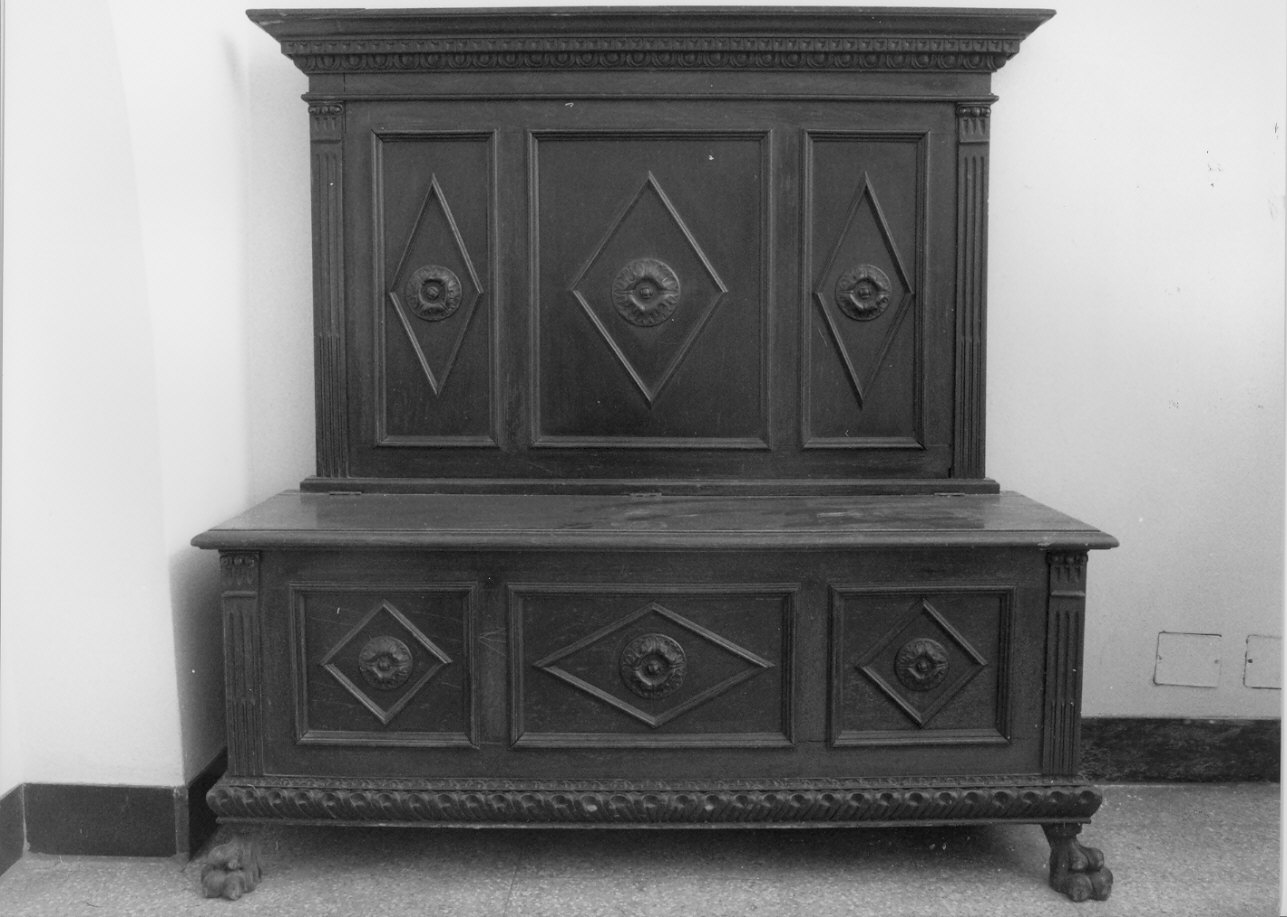 cassapanca, opera isolata - bottega lombarda (sec. XIX)