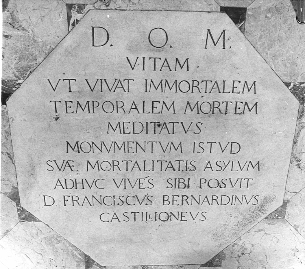 lastra tombale, opera isolata - bottega lombarda (metà sec. XVII)