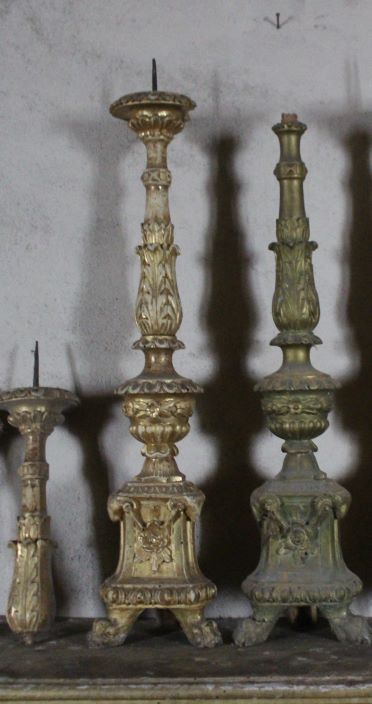 candeliere d'altare, serie - bottega Italia centrale (seconda metà sec. XVIII)