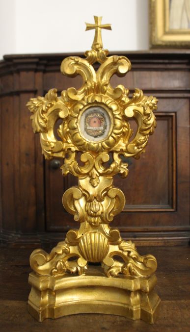 reliquiario - a ostensorio, opera isolata - bottega Italia centrale (secc. XVII/ XVIII)