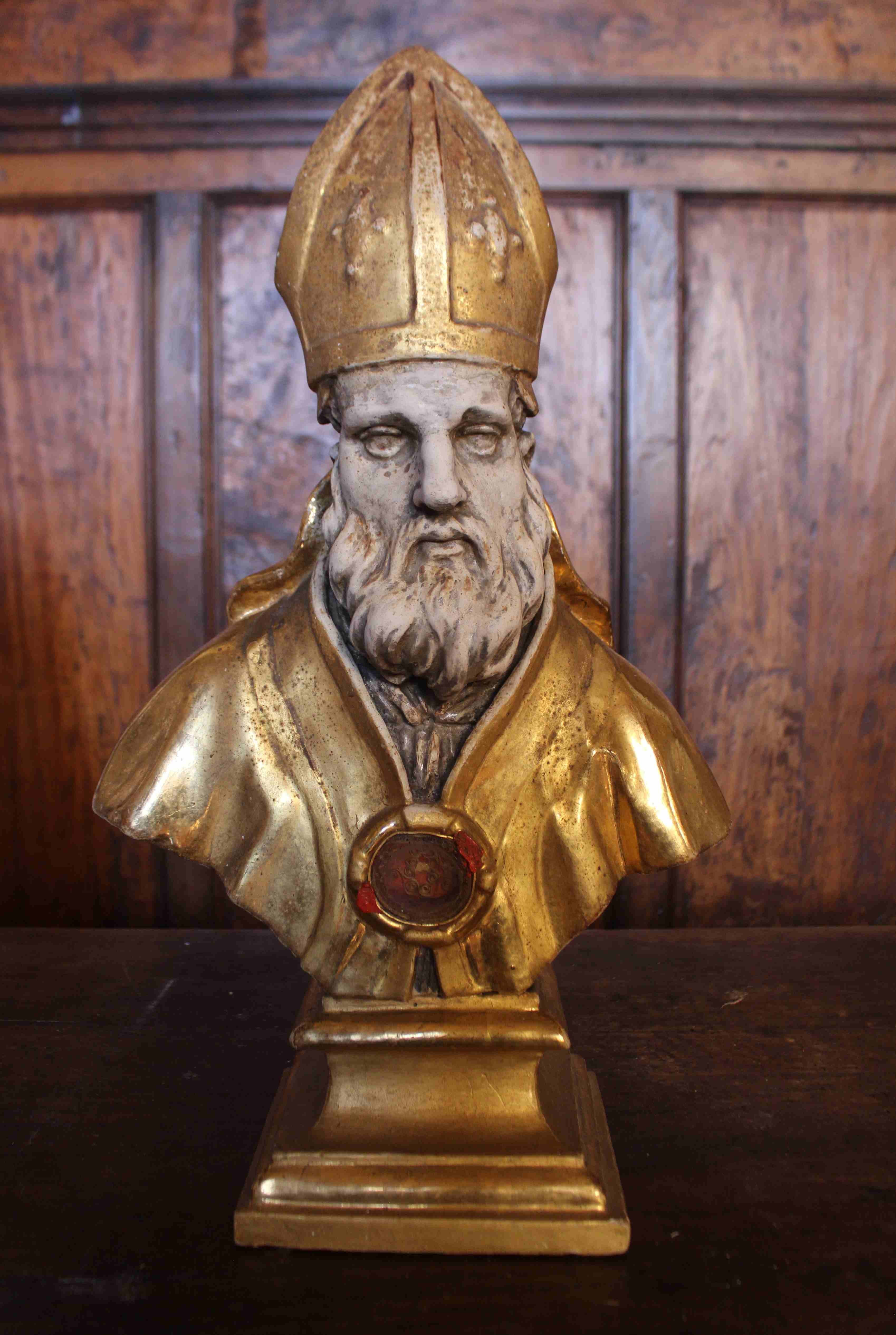 reliquiario - a busto, opera isolata - bottega umbra (sec. XVIII)