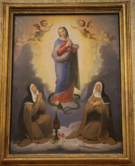 Immacolata Concezione e santi (dipinto, opera isolata) di Valeri Silvestro (sec. XIX)