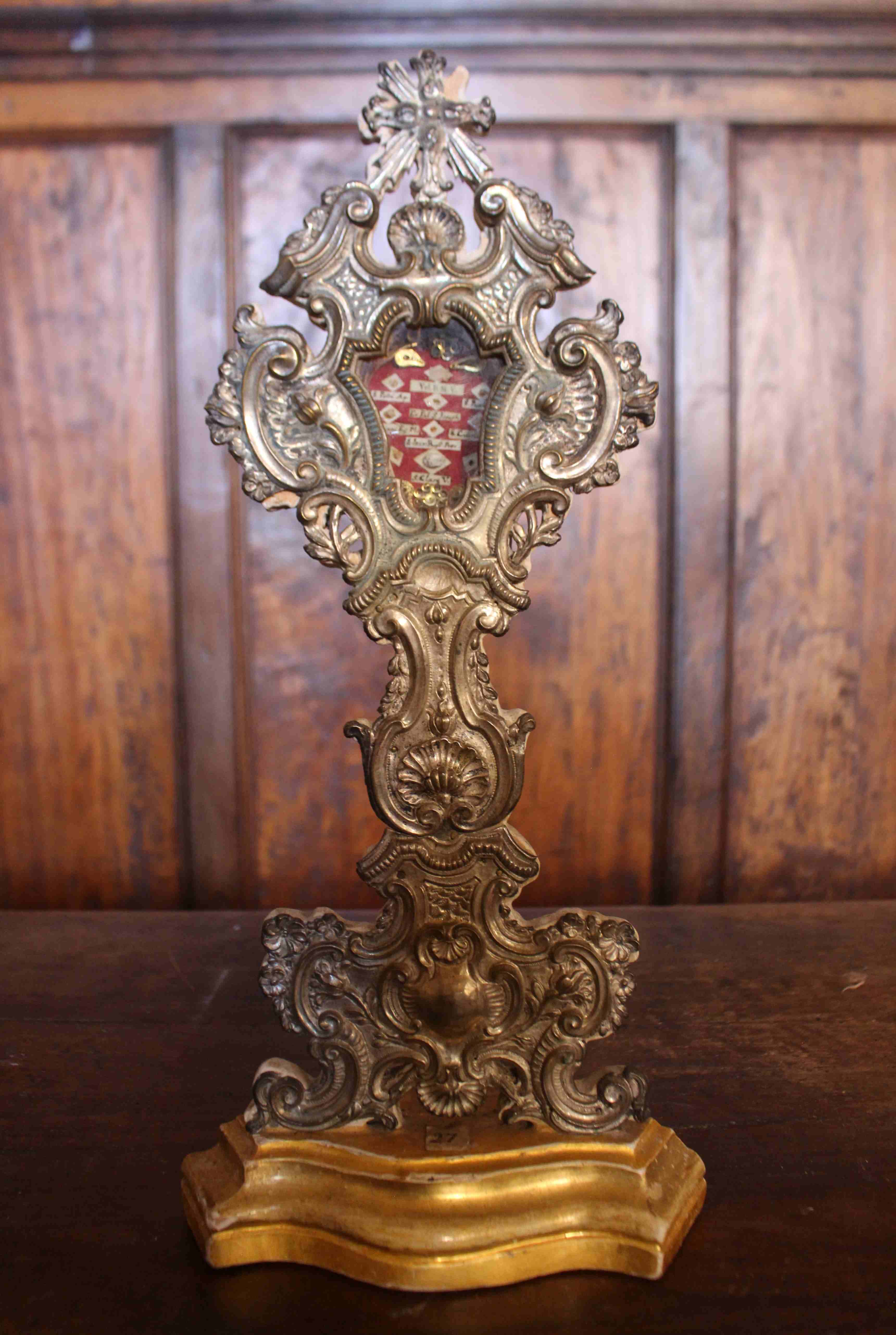 reliquiario-ostensorio, opera isolata - bottega umbra (sec. XVIII)