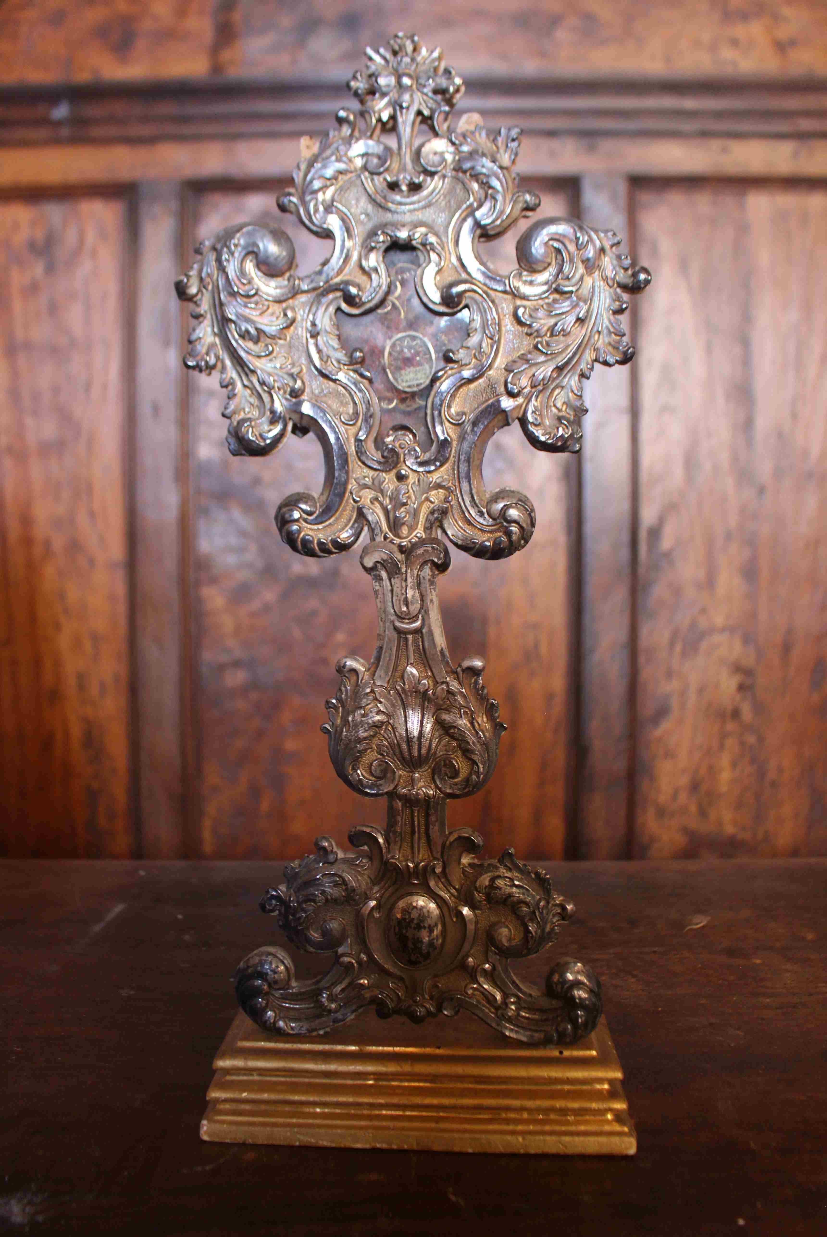 reliquiario-ostensorio, serie - bottega umbra (sec. XVIII)