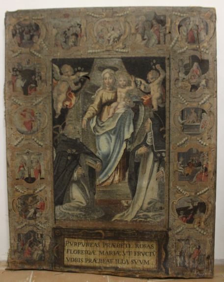 Madonna con Bambino tra angeli e Santi (dipinto, opera isolata) - ambito umbro (sec. XVII)