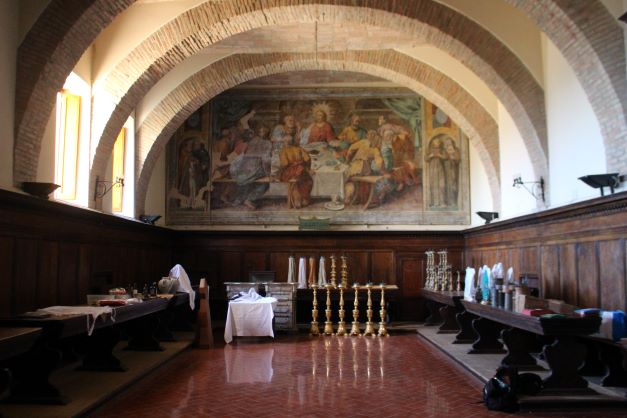 stallo di refettorio, elemento d'insieme - bottega umbra (sec. XVIII)