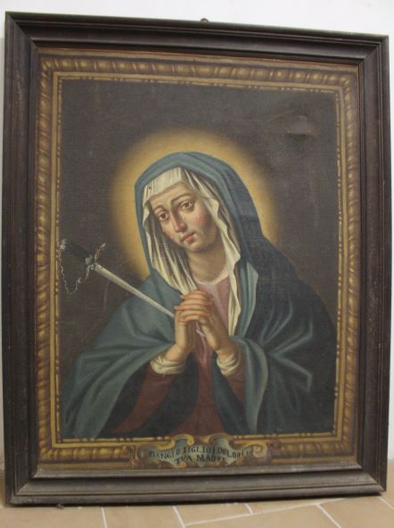 Madonna Addolorata (dipinto, opera isolata) - ambito umbro (sec. XVII)