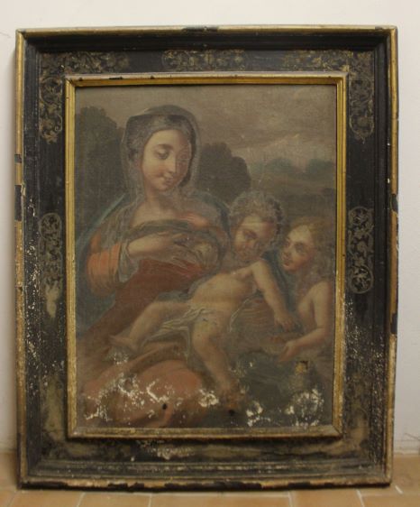 Madonna con Bambino e San Giovannino (dipinto, opera isolata) - ambito umbro (sec. XVIII)