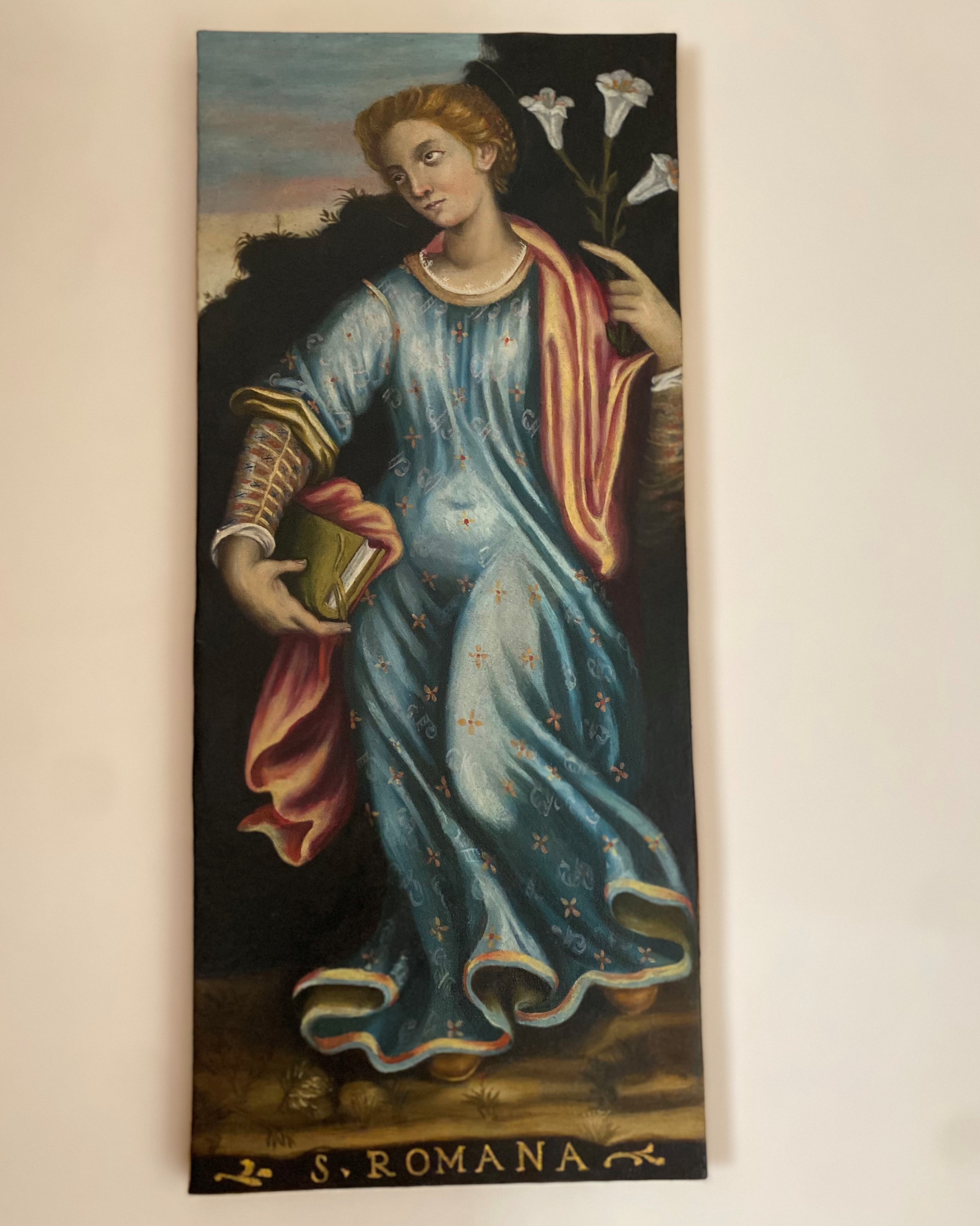 Santa Romana Vergine (dipinto, opera isolata) - ambito umbro (sec. XVII)