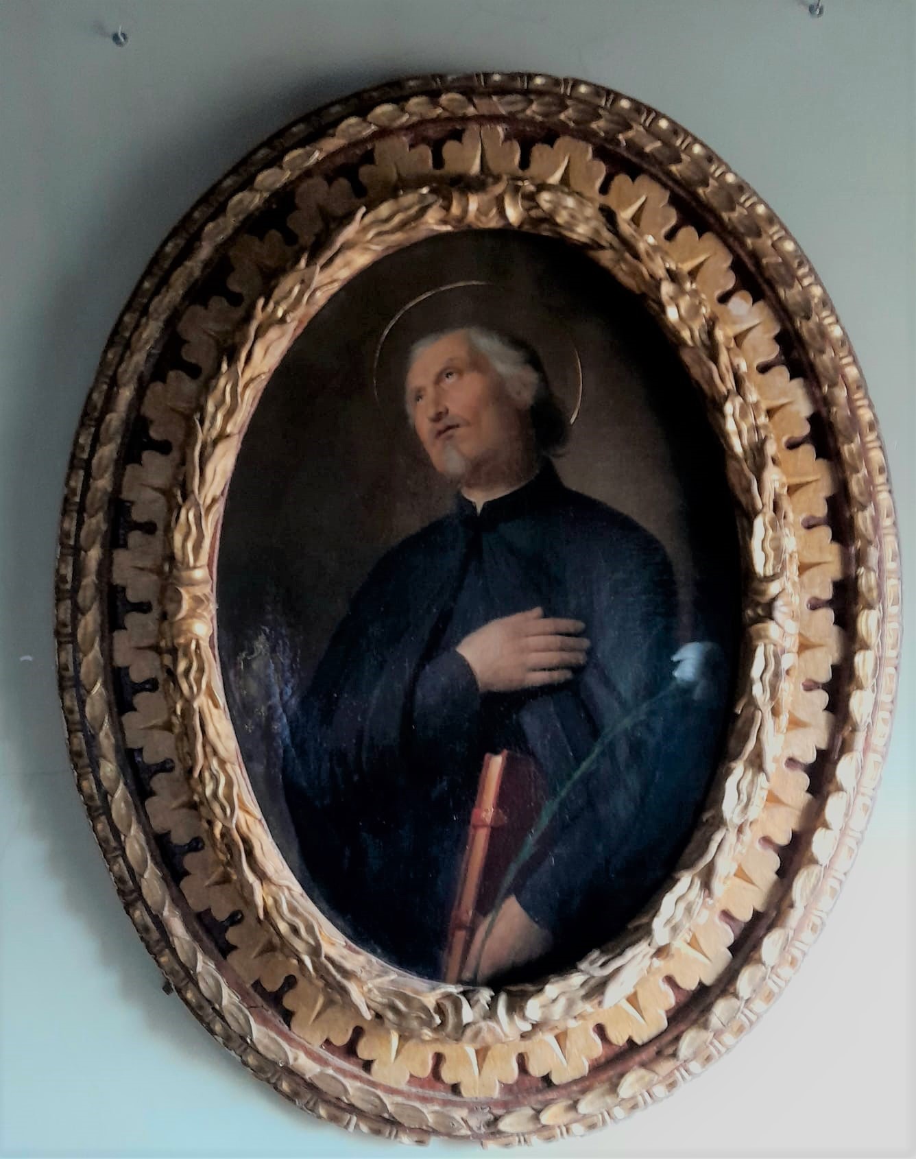 Ritratto di santo (dipinto, opera isolata) - ambito umbro (sec. XIX)