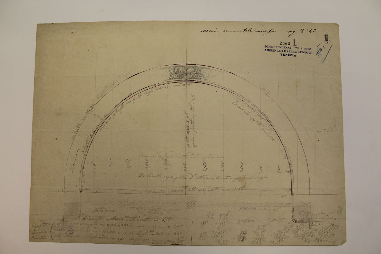 Basilica di San Marco (disegno preparatorio) di Pellanda, Antonio (metà XIX)