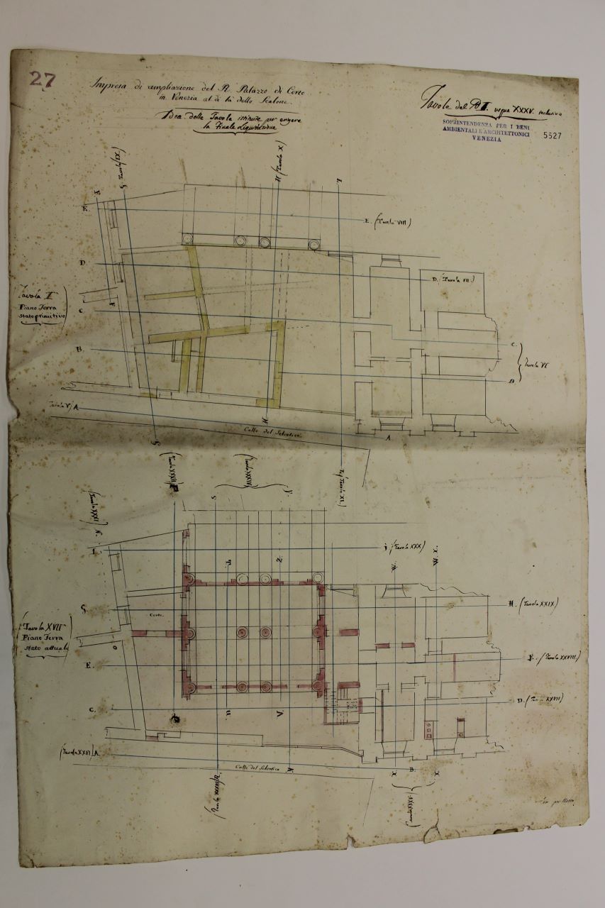 Ala Napoleonica (disegno architettonico) di Biondetti Ditta (metà XIX)