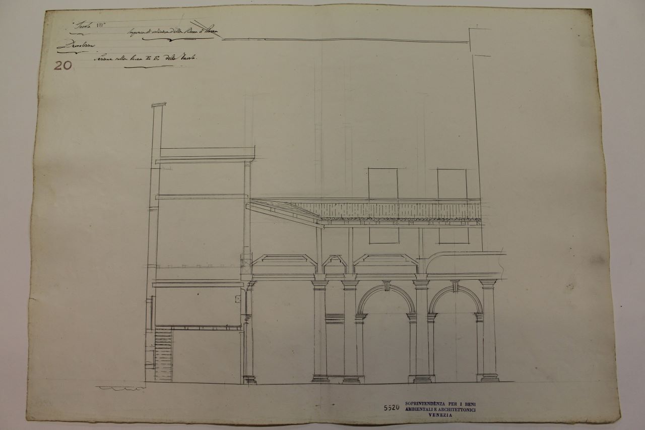Ala Napoleonica (disegno architettonico) di Biondetti Ditta (metà XIX)
