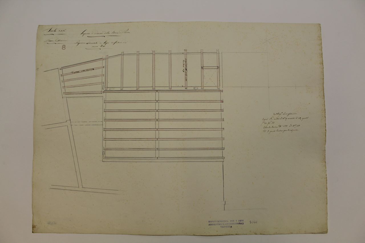Ala Napoleonica (disegno architettonico) di Impresa Biondetti (metà XIX)