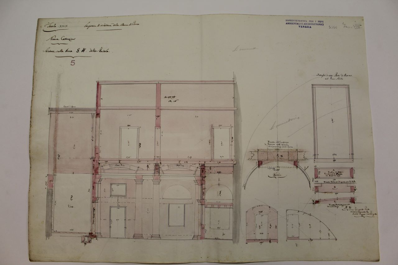 Ala Napoleonica (disegno architettonico) di Impresa Biondetti (metà XIX)