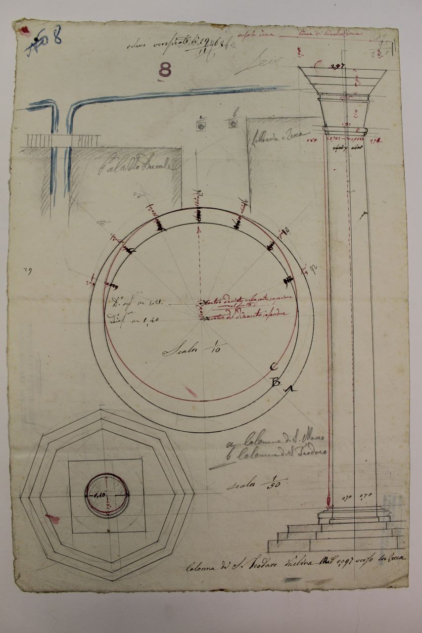 Piazzetta San Marco (disegno architettonico) - ambito italiano (terzo quarto XIX)
