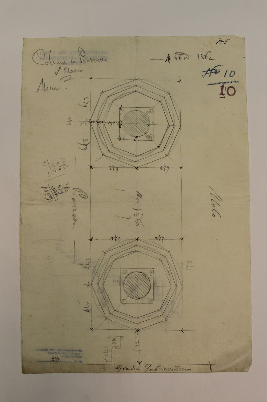 Piazzetta San Marco (disegno architettonico) - ambito italiano (terzo quarto XIX)