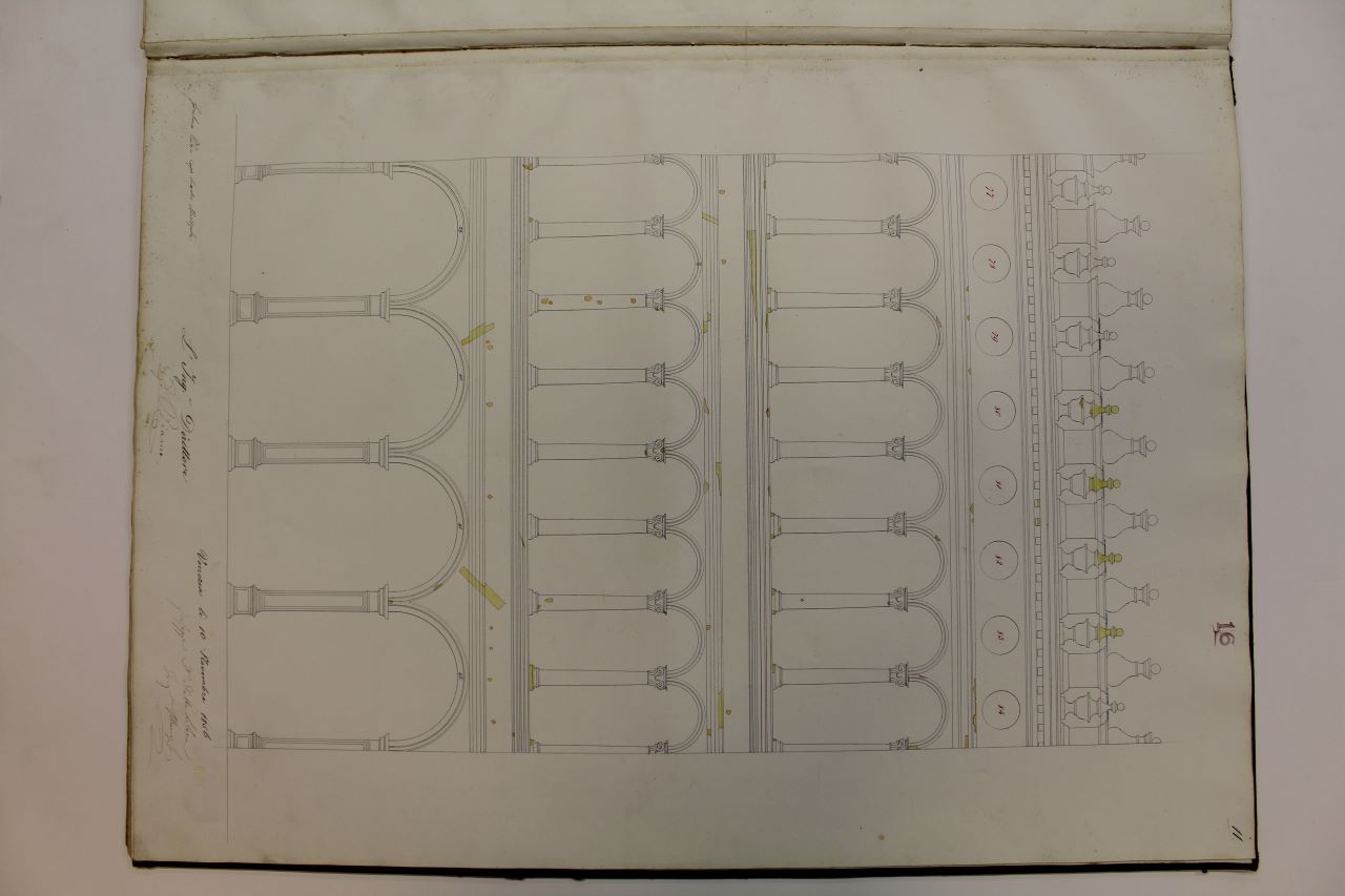 Procuratie Vecchie (disegno architettonico) di Bianco Giuseppe (metà XIX)