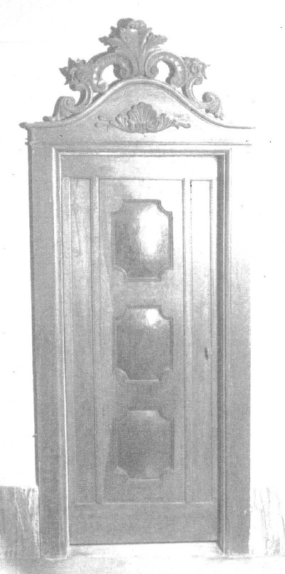 Motivi decorativi vegetali e animali (porta - ad un battente, opera isolata) - ambito lombardo (XIX)