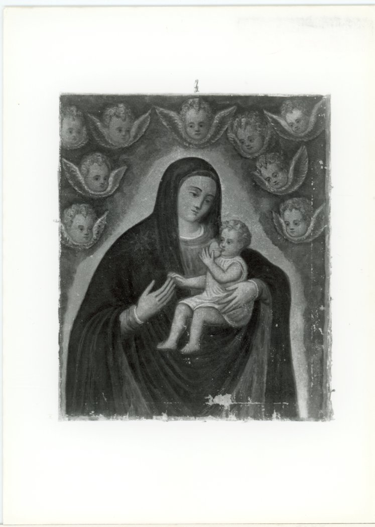 Madonna con Bambino e Angeli (Madonna del latte) (dipinto, opera isolata) - ambito lombardo (XVI)