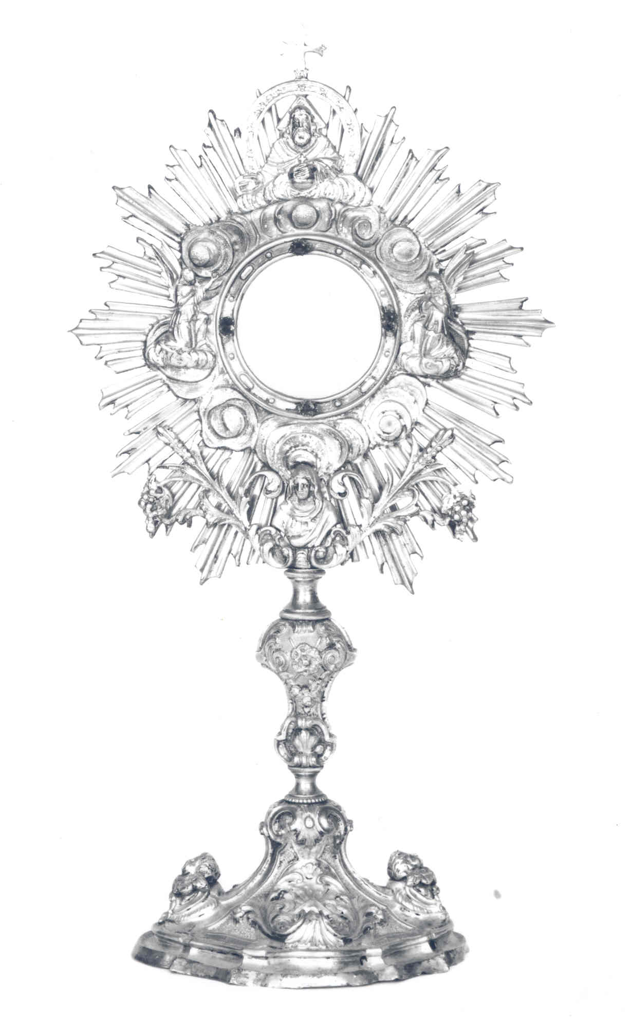 Dio Padre, Angeli e Madonna (ostensorio - a raggiera, opera isolata) - ambito lombardo (XIX)