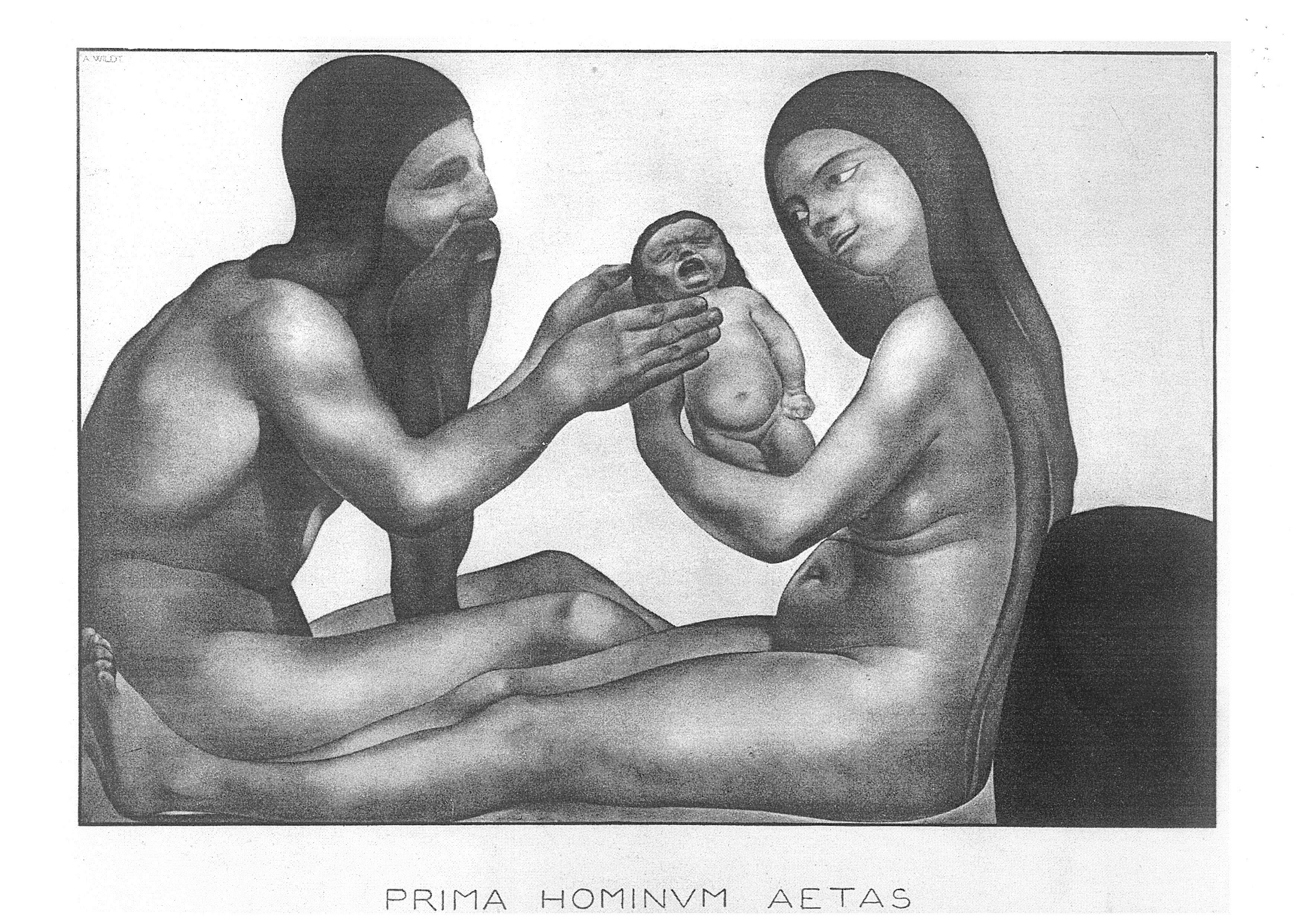 Prima hominum aetas (disegno) di Wildt Adolfo (sec. XX)