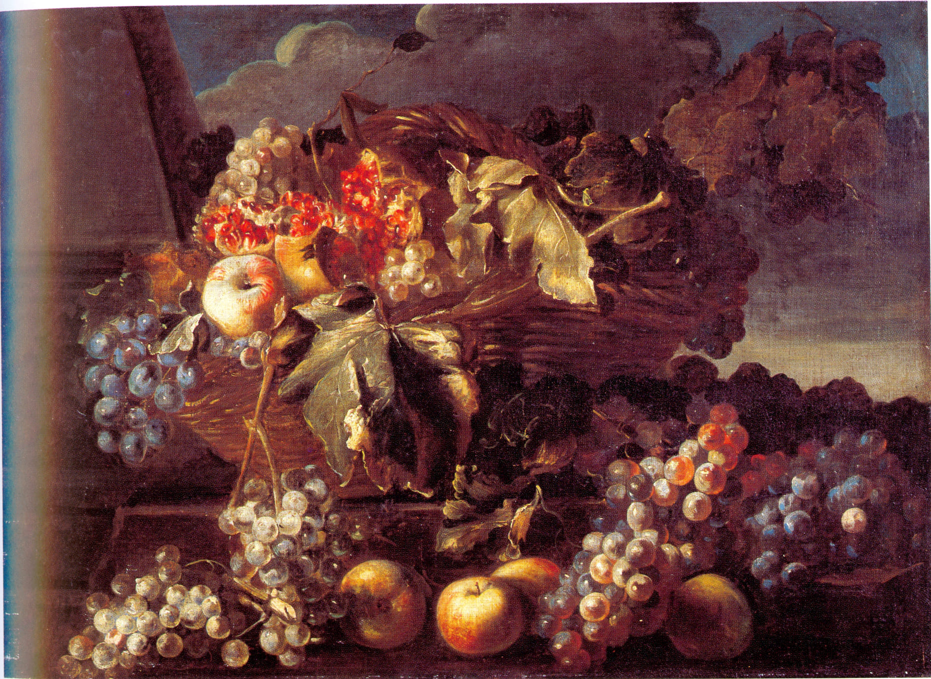 natura morta di frutta (dipinto, opera isolata) di Pace Michelangelo detto Michelangelo del Campidoglio (sec. XVII)