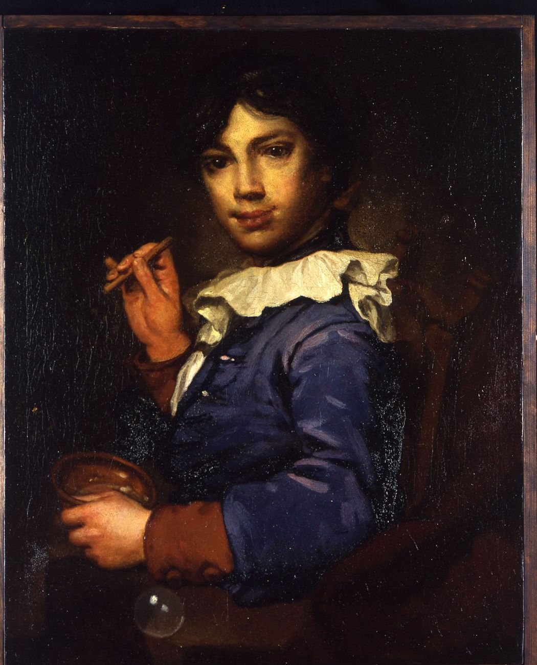 ritratto di fanciullo che soffia bolle di sapone (dipinto, opera isolata) di Ghislandi Vittore detto Fra' Galgario (secc. XVII/ XVIII)